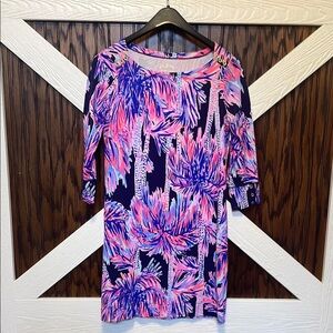 Colorful Tropical Print Dress